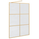 vidaXL Walk-in zuhanyfal Arany 140 x 195 cm edzett üveg