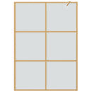 vidaXL Walk-in zuhanyfal Arany 140 x 195 cm edzett üveg