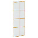 vidaXL Walk-in zuhanyfal Arany 80 x 195 cm edzett üveg