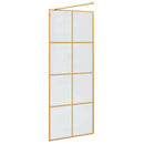 vidaXL Walk-in zuhanyfal Arany 80 x 195 cm edzett üveg