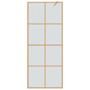 vidaXL Walk-in zuhanyfal Arany 80 x 195 cm edzett üveg