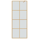 vidaXL Walk-in zuhanyfal Arany 80 x 195 cm edzett üveg