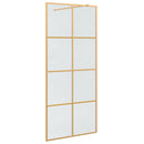 vidaXL Walk-in zuhanyfal Arany 90 x 195 cm edzett üveg