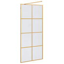 vidaXL Walk-in zuhanyfal Arany 90 x 195 cm edzett üveg
