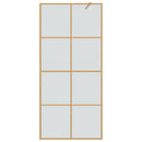 vidaXL Walk-in zuhanyfal Arany 90 x 195 cm edzett üveg
