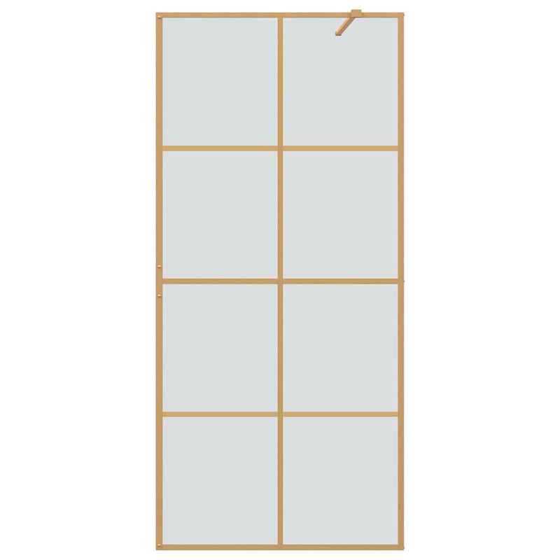 vidaXL Walk-in zuhanyfal Arany 90 x 195 cm edzett üveg