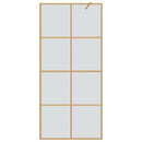 vidaXL Walk-in zuhanyfal Arany 90 x 195 cm edzett üveg