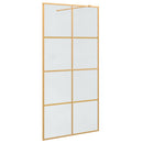 vidaXL Walk-in zuhanyfal Arany 100 x 195 cm edzett üveg