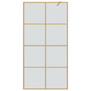 vidaXL Walk-in zuhanyfal Arany 100 x 195 cm edzett üveg