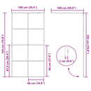 vidaXL Walk-in zuhanyfal Arany 100 x 195 cm edzett üveg