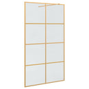 vidaXL Walk-in zuhanyfal Arany 115 x 195 cm edzett üveg