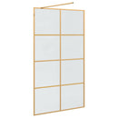 vidaXL Walk-in zuhanyfal Arany 115 x 195 cm edzett üveg