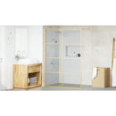 vidaXL Walk-in zuhanyfal Arany 140 x 195 cm edzett üveg