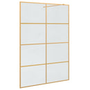 vidaXL Walk-in zuhanyfal Arany 140 x 195 cm edzett üveg