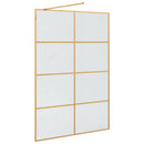 vidaXL Walk-in zuhanyfal Arany 140 x 195 cm edzett üveg