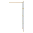 vidaXL Walk-in zuhanyfal Arany 140 x 195 cm edzett üveg