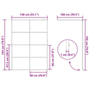 vidaXL Walk-in zuhanyfal Arany 140 x 195 cm edzett üveg