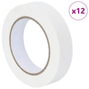 vidaXL Festő Maszkoló Szalagok 12 pcs Fehér 25mm x 50m Papír