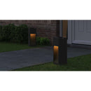 vidaXL Napelemes LED Útjelző Lámpa 2 pcs Fekete Hidegen hengerelt acél