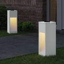 vidaXL Napelemes LED Útjelző Lámpa 2 pcs Fehér Hidegen hengerelt acél
