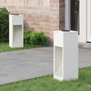 vidaXL Napelemes LED Útjelző Lámpa 2 pcs Fehér Hidegen hengerelt acél