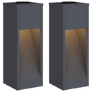 vidaXL Napelemes LED Útjelző Lámpa 2 pcs Antracit