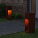 vidaXL Napelemes LED Útjelző Lámpa 2 db Meleg fehér 18 x 18 x 50 cm