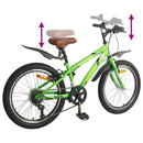 vidaXL Gyerek Bicikli 20 Hüvelyk 6-Speed 6-11 éves korig ajánlott Zöld