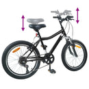 vidaXL Gyerek Bicikli 24 Hüvelyk 6-Speed 8-12 éves korig Fekete