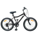 vidaXL Gyerek Bicikli 24 Hüvelyk 6-Speed 8-12 éves korig Fekete
