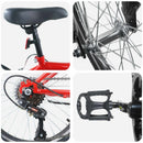 vidaXL Gyerek Bicikli 24 Hüvelyk 6-Speed 8-12 éves korig Piros