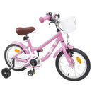 vidaXL Gyerek Bicikli 12 Hüvelyk 2-4 éves korig Világos Rózsaszín