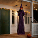 vidaXL Függő Halloween beszélő boszorkány Lila 216 x 125 cm Poliészter