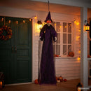 vidaXL Függő Halloween beszélő boszorkány Lila 216 x 125 cm Poliészter