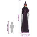 vidaXL Függő Halloween beszélő boszorkány Lila 216 x 125 cm Poliészter