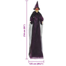 vidaXL Függő Halloween beszélő boszorkány Lila 216 x 125 cm Poliészter