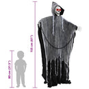 vidaXL Halloween Grim Reaper Fekete 60 x 60 x 155 cm Poliészter