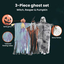 vidaXL Halloween Függő Szellem 3 pcs Sokszínű 61 x 97 cm Poliészter