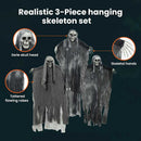 vidaXL Halloween Függő Szellem 3 pcs Fekete 66 x 110 cm Poliészter