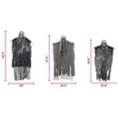 vidaXL Halloween Függő Szellem 3 pcs Fekete 66 x 110 cm Poliészter