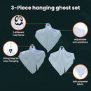 vidaXL Halloween Függő Szellem 3 pcs Fehér 52 x 62 cm Poliészter