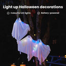 vidaXL Halloween Függő Szellem 3 pcs Fehér 52 x 62 cm Poliészter