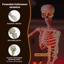 vidaXL Halloween Csontváz Fehér 155 x 38.5 cm Műanyag