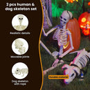 vidaXL Halloween Dekoráció Skeleton 2 pcs Fehér Polipropilén