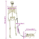 vidaXL Halloween Dekoráció Skeleton 2 pcs Fehér Polipropilén