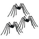 vidaXL Halloween Pók Dísz 3 pcs Fekete 200 cm Poliészter és acél