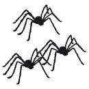 vidaXL Halloween Pók Dísz 3 pcs Fekete 150 cm Poliészter és acél
