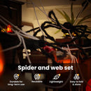 vidaXL Halloween pók díszítés pókhálóval 2 pcs Fekete és fehér