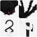 vidaXL Halloween pók díszítés pókhálóval 4 pcs Fekete és fehér