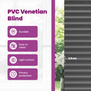 vidaXL Zsaluzia Ezüst Szürke 150 x 60 cm 25 mm PVC